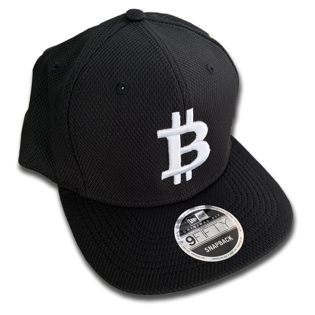 Bitcoin Flat Bill Snapback Moisture Wicking Black with 3D Puff Embroidery (3 Colors Options)
