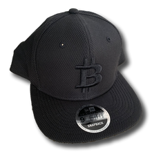 Load image into Gallery viewer, Bitcoin Flat Bill Snapback Moisture Wicking Black with 3D Puff Embroidery (3 Colors Options)
